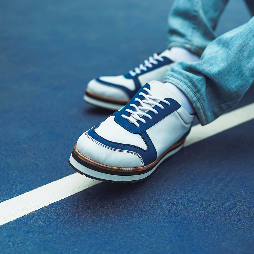 WHITE AND BLUE SNEAKER – The Alternate